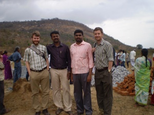 Alan, Venkatesh, and Matt in Kaggalipura